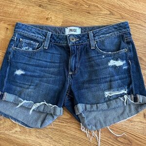 PAIGE Jimmy Jimmy Distressed Shorts Size 25